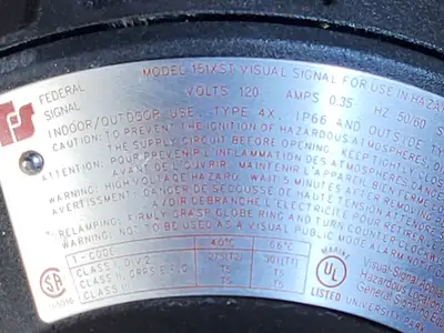 New | in-Stock FEDERAL SIGNAL 151XST-120A Lighting British Columbia CA | Lenmark #1440043