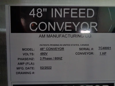 Used AM MFG CONVEYOR SYSTEM Belt Conveyors California US | BakeryEquipment.com #1554465