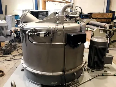 Krauss-Maffei VZU 125/2.5 ATEX perforate basket centrifuge, 316L SS.