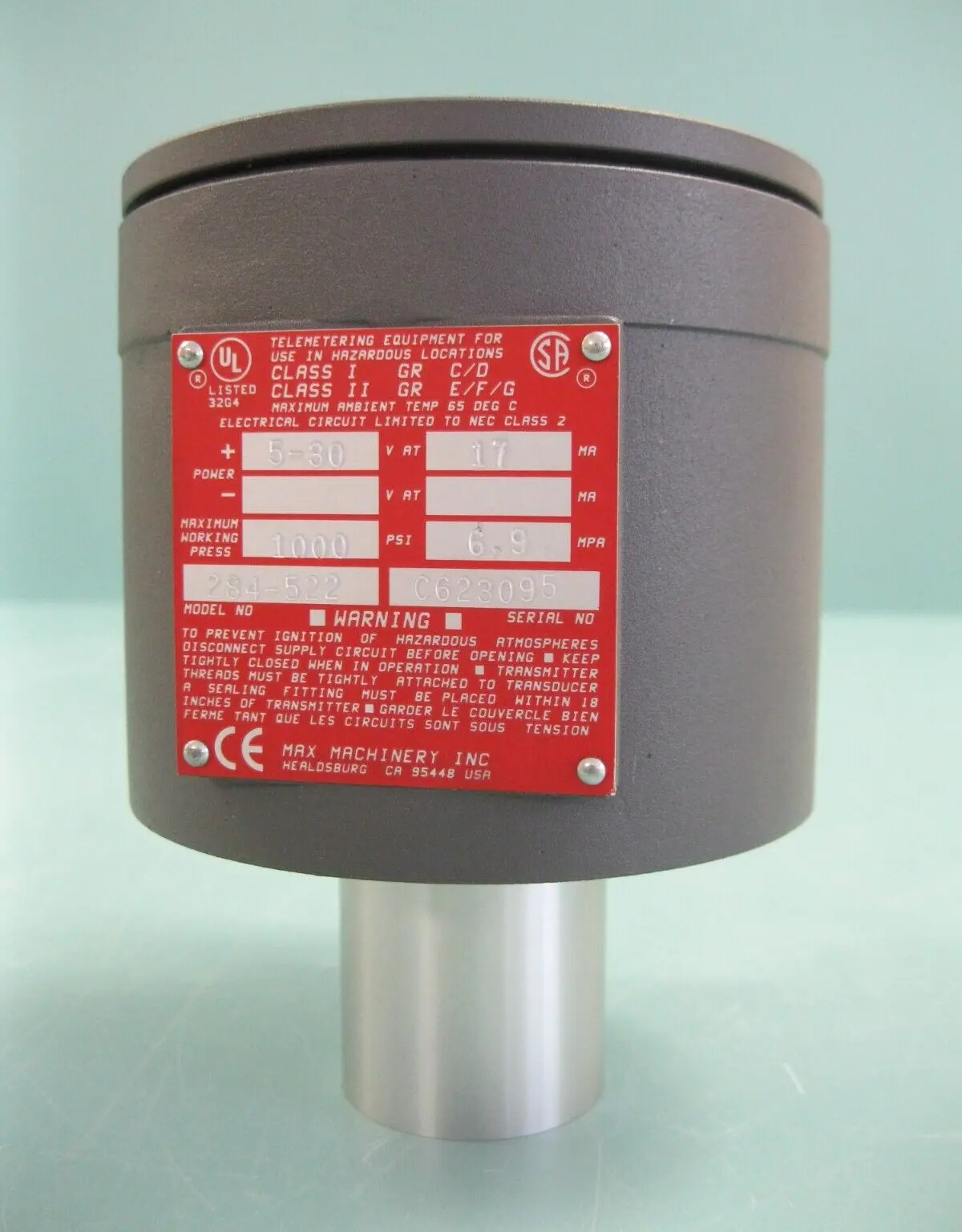 NEW Max Machinery 284-522