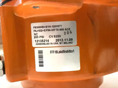 USED BELIMO BUTTERFLY VALVE ACTUATOR 120VAC