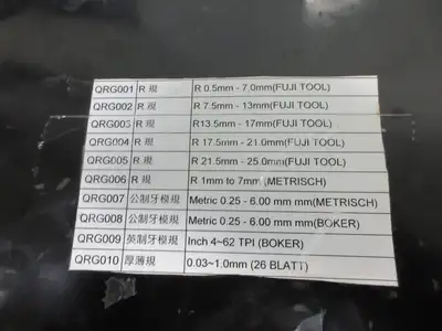 Used _UNKNOWN_ _UNKNOWN_ Radius Gages TW | Apex Group #1551684
