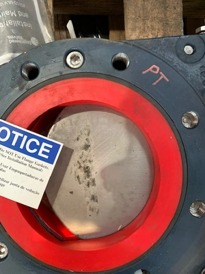 6" Fabri-Valve model XS-150 ULV Knife Gate Valve, Air Operated, New Storeroom Spare