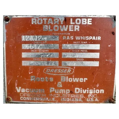 Used ROOTS 12X12 RAS-J WHISPAIR Blowers West Virginia US | JM Industrial #1553105