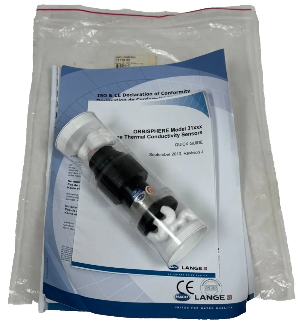 NEW HACH 31110.02 ORBISPHERE IN-LINE THERMAL CONDUCTIVITY SENSOR