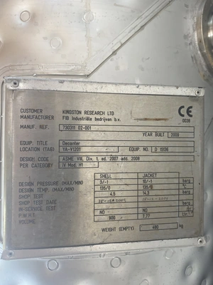 FIB INDUSTRIELE BEDRIJUEN 900 Litre Stainless Steel Reactors & Kettles | Perry Equipment (3)