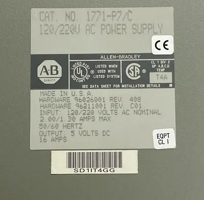 Used ALLEN-BRADLEY 1771-P7 Power Supplies Ohio US | Surplus Asset Holdings #1207212