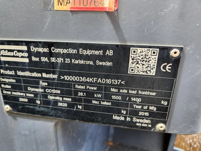 Used 2015 DYNAPAC CC1200 Tandem Rollers New York US | Abele Tractor #1343166
