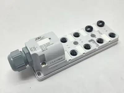 USED AUTOMATIONDIRECT ZIPPORT JUNCTION BLOCK 8-PORT M12 5-PIN 3A 48V