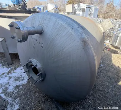 Buy Used 940 Gallon MSM Storage Tank –  Vertical Vessel with Center Drain