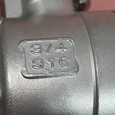 3/4" 316 Stainless Steel Manual Threaded Ball Valve 2000PSI WOG Fast Shipping!