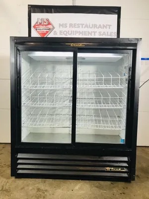 2 Sliding Glass Door Display Refrigerator True GDM-41SL-54-LD Tested & Working