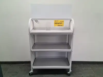33" x 18" x 47" 3-Shelf Rolling cart w/ 3" Swivel Casters