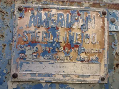 20,000 LBS AMERICAN STEEL LINE HYDRAULIC COIL UPENDER: STOCK #23596