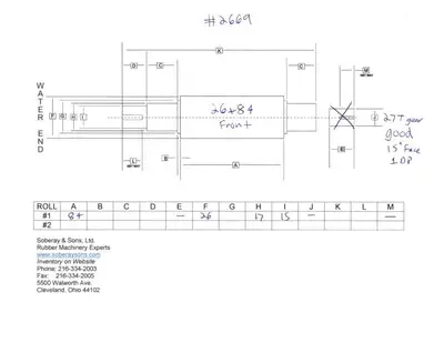 Farrel Mill Roll 84"