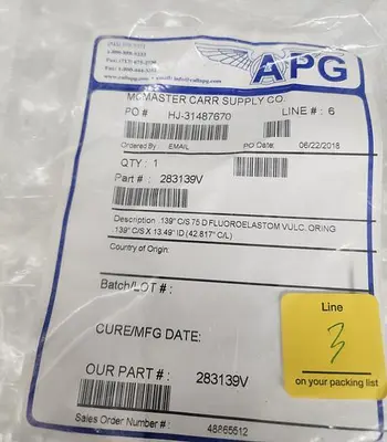 USED MCMASTER CARR 283139V