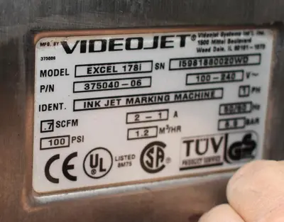 USED VIDEOJET EXCEL 178I