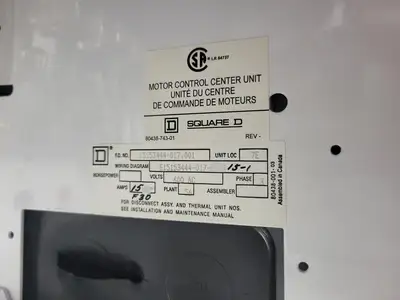 USED SQUARE D MODEL 6