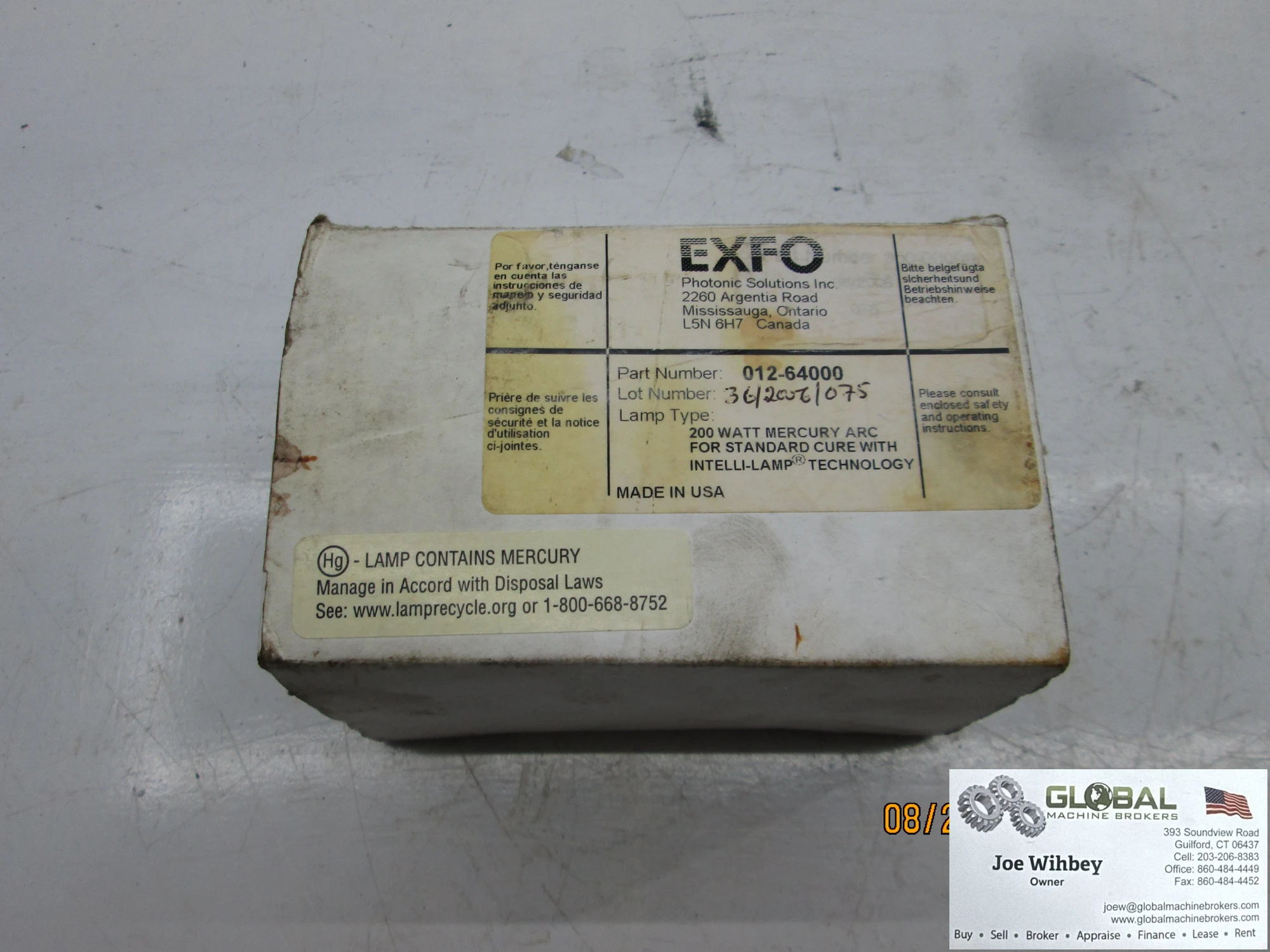 Exfo 012-64000 200 Watt mercury core light bulb