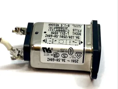 USED CORCOM IEC C14 INLET EMI FILTER FLANGE MOUNT 3A 250V