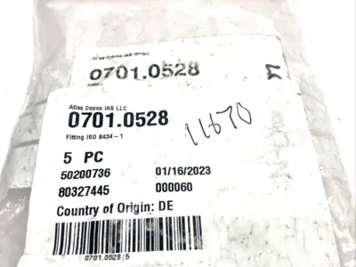 USED ATLAS COPCO FITTING ISO 8434-1