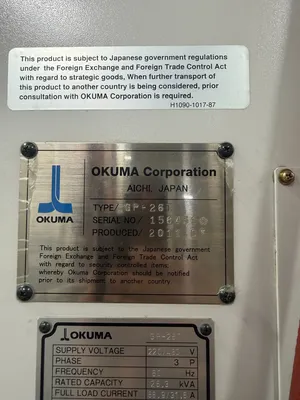 Used 2011 OKUMA GP-26T Cylindrical Grinders Including Plain & Angle Head Illinois US | Asset Exchange Corporation #718390