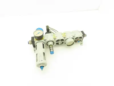Festo Air Regulator Filter Solenoid On Off Valve Branching Manifold  Assembly