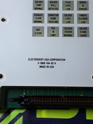 ELECTROVERT I/O INTERFACE BOARD 3-1860-184-02-6