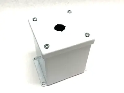 Used Hoffman Extra Deep Push Button Enclosure White, Back Knockout Electrical Boxes Michigan US | Maverick Industrial Sales #1391336