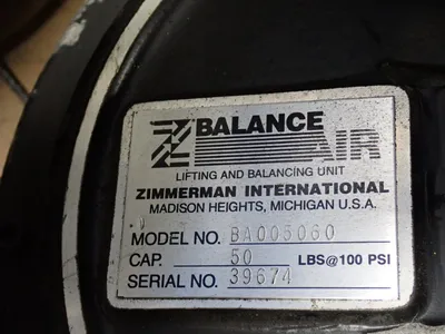 Used Z BALANCE AIR BA030080 Material Handling (misc) Ohio US | HGR 24 #885065