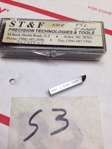 ST&F Technologies Single Crystalline Diamond Tool Bit .030R 3673114WJ