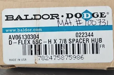 Baldor Dodge D-FLEX 6SC-HX7/8 Spacer HUB loc5C24