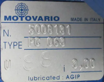 NEW MOTOVARIO NMRV05 GEAR REDUCER 180:1 PC063