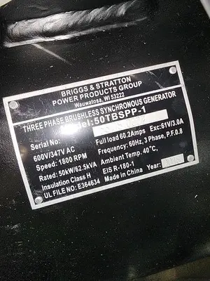 USED 2018 BRIGGS & STRATTON 50TBSPP-1