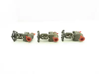 Ilshin 8A05-5 Steel Gate Valve 1/2" Socket Weld 1975psi Class 800 Lot of 3