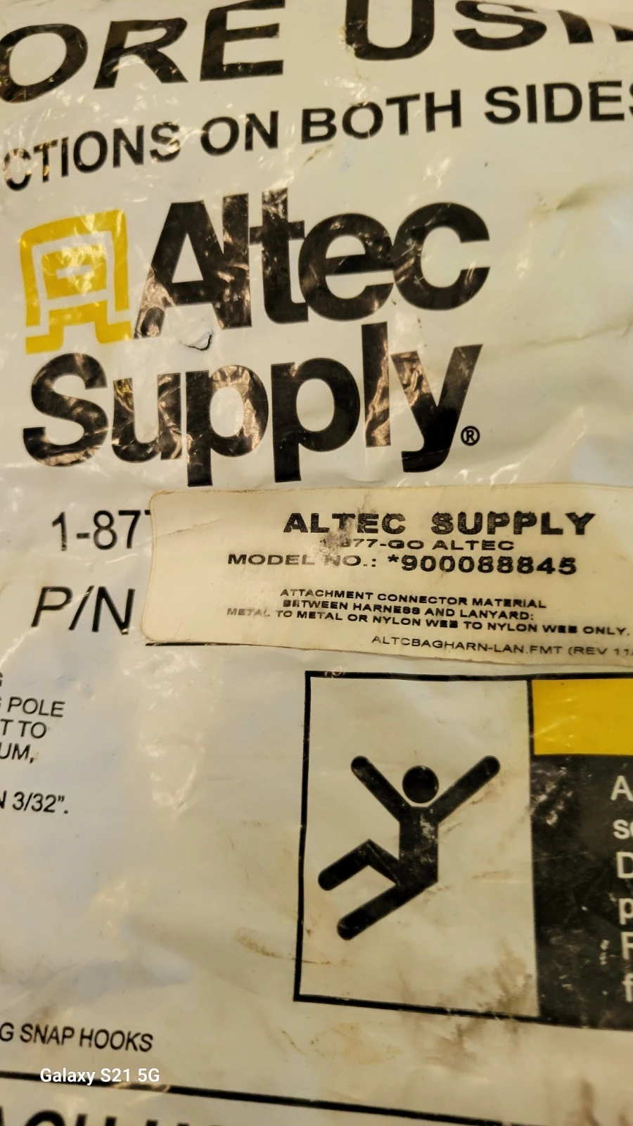 NEW ALTEC SUPPLY Altec Supply 900088845 Buckingham Universal Harness …