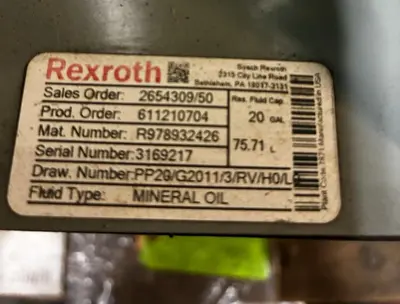 New | in-Stock REXROTH 611210704 Hydraulic Power Units Ohio US | Surplus Asset Holdings #1366021