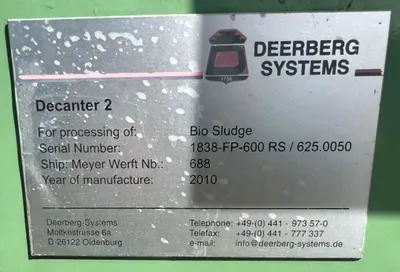 (2) Pieralisi FP 600 RS decanter centrifuges, SS.