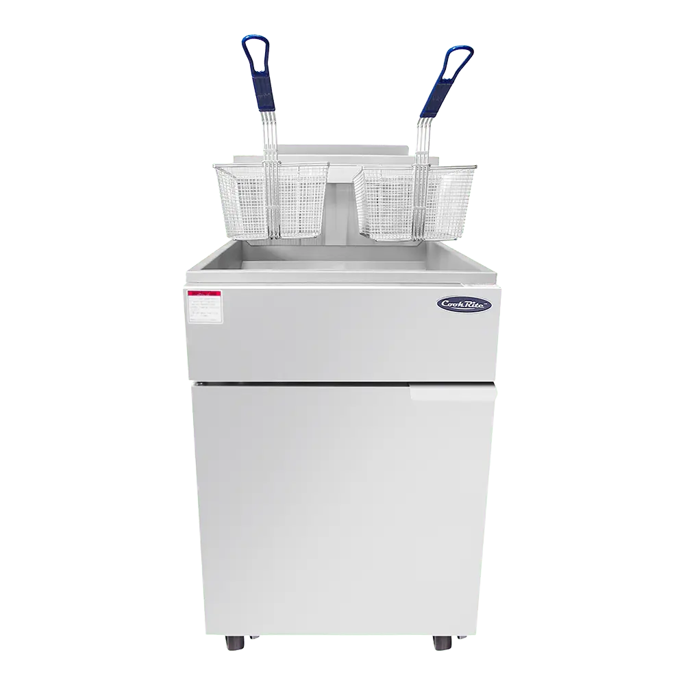 New | in-Stock Atosa New Atosa ATFS-75 — 75 LB Deep Fryer Natural Gas 170,000 BTU Cookers / Coolers / Fryers Illinois US | Falcon Restaurant Supply #1375689