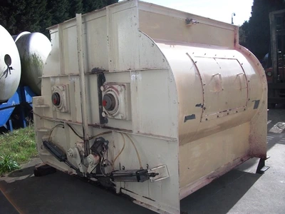2,000L Tatum Forberg Twin Shafted Stainless Steel Mixer 22 kw
