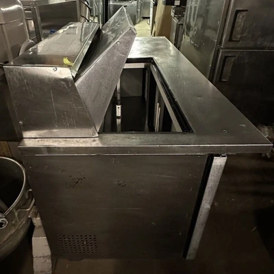 174-0181 True TSSU-72-18M-B-HC 72" Self Contained Salad Prep Table Cooler