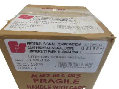 NEW FEDERAL SIGNAL LSS-120 STACK LIGHT BASE LSS120