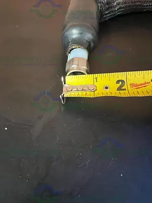 USED HUBER INSULATED FLEXIBLE CHILLER HOSE 78" W/ 3/4" FEMALE THREADED FITTING