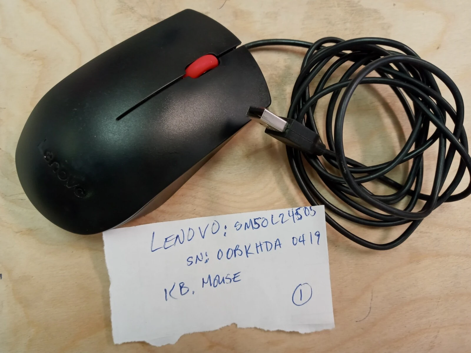 USED Lenovo SM5024506 OEM 2 Button USB Optical Mouse