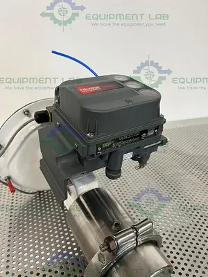 USED FISHER BAUMANN 84161SA SANITARY CONTROL VALVE CV17 W/ FISHER VALVE POSITIONER