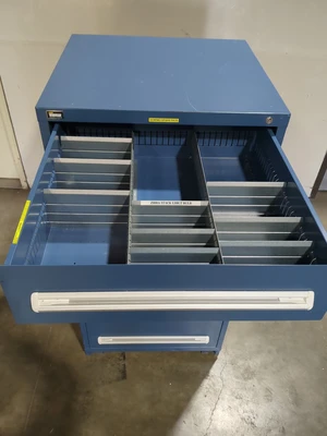Stanley Vidmar 5 Drawer Industrial Tooling Cabinet Storage Cabinet 59"X28"X30"
