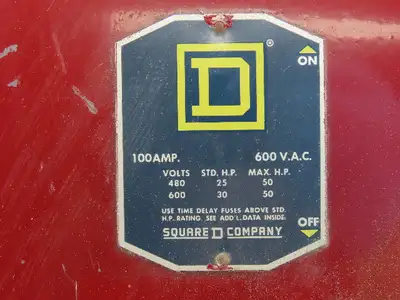 Square D A86343 100A 600V Single Throw Fusible Disconnect Safety Switch