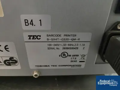 Used Toshiba SATO Toshiba TEC Barcode Printer, Model B-SX4T-GS20-QM-R Label Printers Ohio US | Federal Equipment Company #1339975