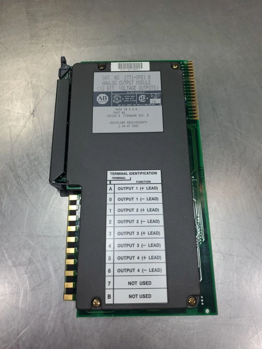 Used Allen-Bradley 1771-OFE1/B PLC Input & Output | Palmetto Automation #1156616