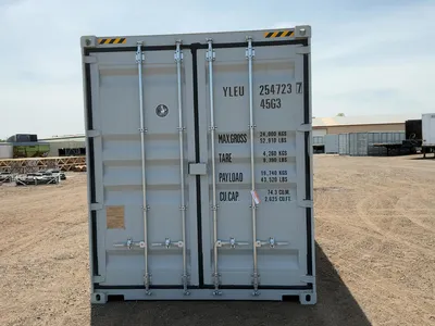 2026 40’L x 8’W x 9’ 6”T High Cube Shipping/Ground Container, swing doors on one end and four sets o...